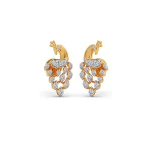 Modern Glow Emerald Studded Earrings